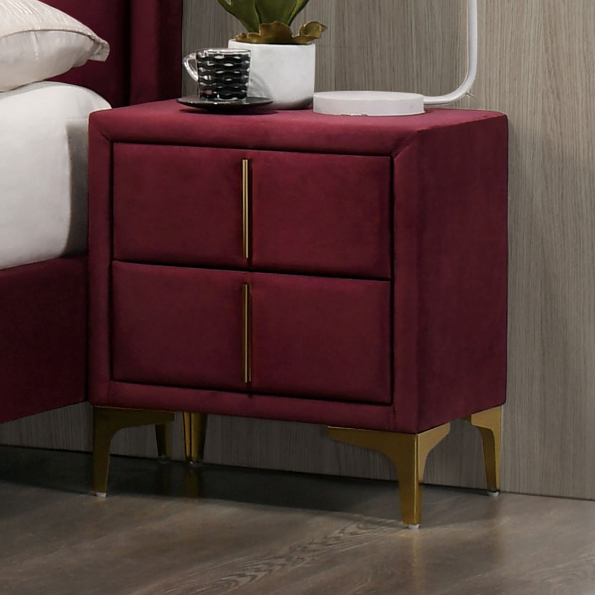 Florizel Red/Gold Night Stand