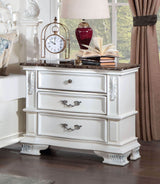 Esparanza Pearl White Night Stand