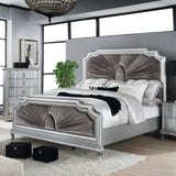 Aalok Silver/Warm Gray King Bed Default Title by Furniture of America - Eve Furniture