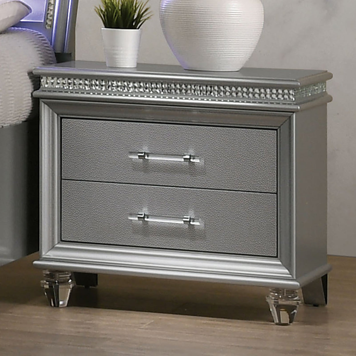 Maddie Silver Night Stand