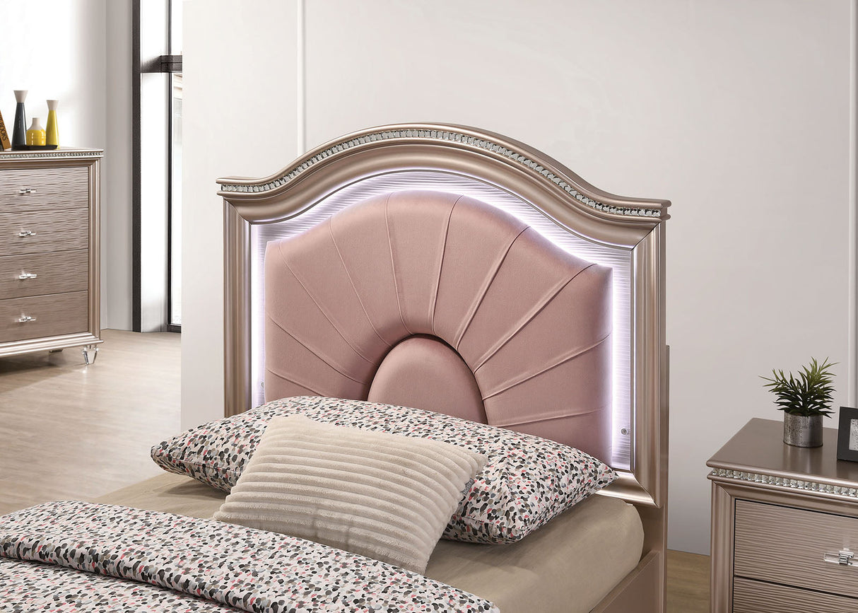 Allie Rose Gold Twin Bed