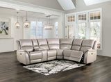 Gorgius Light Gray Power Sectional