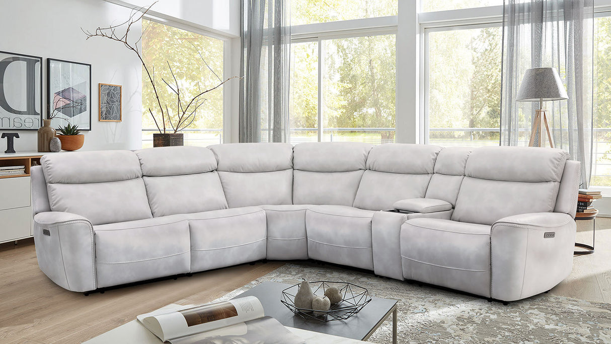 Edmondus Light Taupe Power Sectional