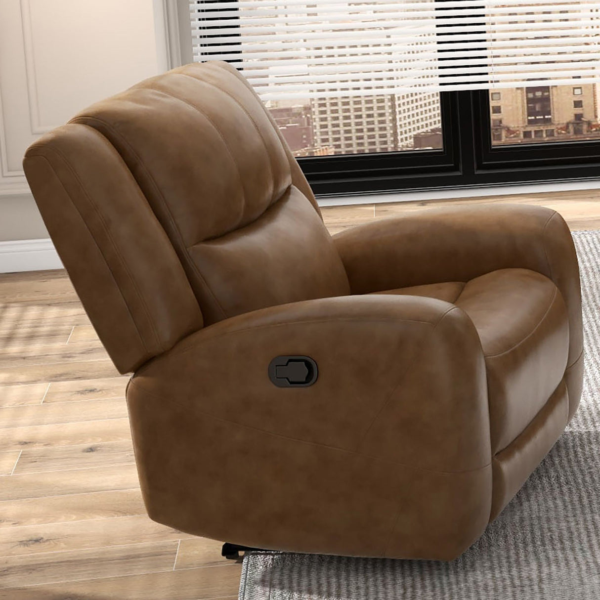 Leolinus Brown Manual Recliner