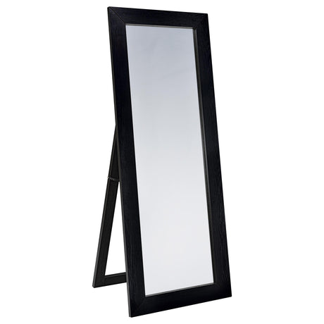 Cadence Black Oak Tempered Glass Full Length Standing Mirror by Coaster at Eve Furniture