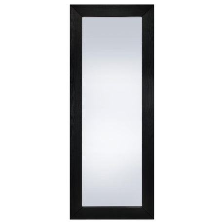 Cadence Black Oak Tempered Glass Full Length Standing Mirror by Coaster at Eve Furniture