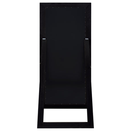Cadence Black Oak Tempered Glass Full Length Standing Mirror by Coaster at Eve Furniture