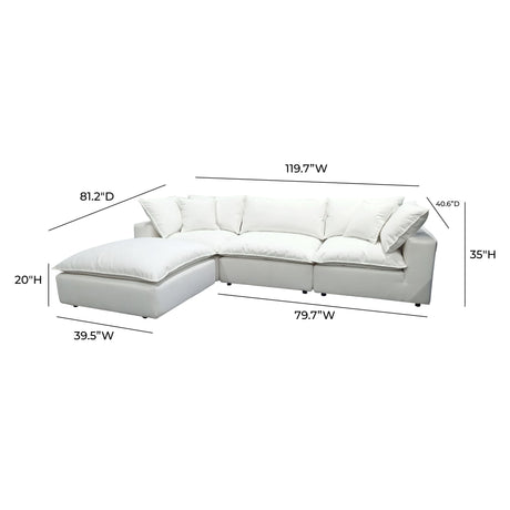 Cali Performance Fabric Modular 4-Piece Sectional by TOV Furniture at Eve Furniture