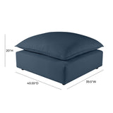 Cali Performance Fabric Ottoman by TOV Furniture at Eve Furniture