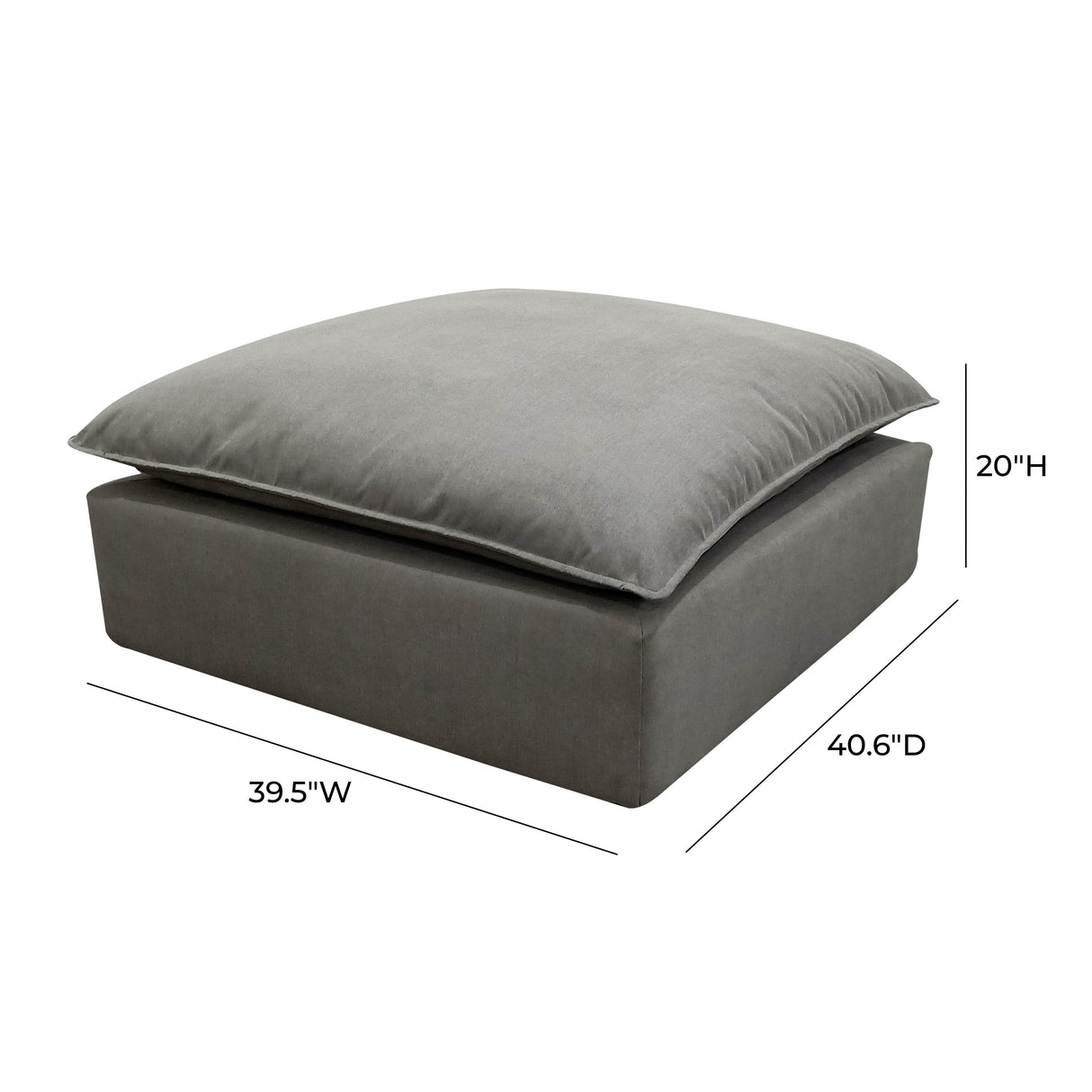 Cali Performance Fabric Ottoman by TOV Furniture at Eve Furniture