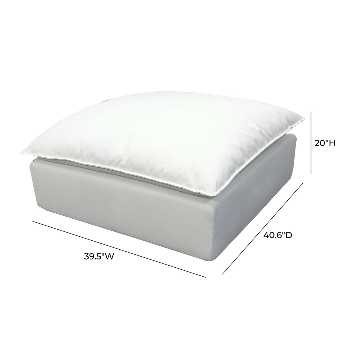 Cali Performance Fabric Ottoman by TOV Furniture at Eve Furniture