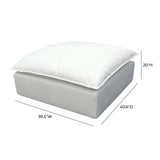 Cali Performance Fabric Ottoman by TOV Furniture at Eve Furniture