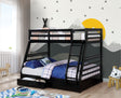 California Black Twin/Full Bunk Bed by Furniture of America at Eve Furniture