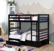 California Black Twin/Twin Bunk Bed by Furniture of America at Eve Furniture