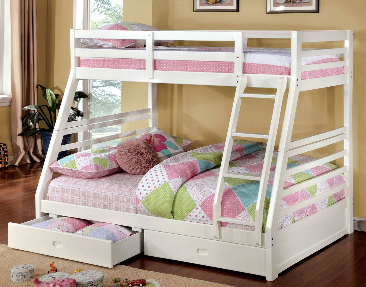 California White Bunk Bed by Furniture of America at Eve Furniture