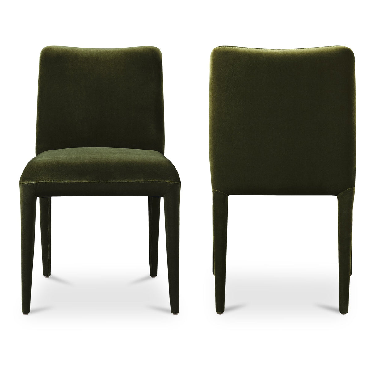Calla Green Velvet Dining Chair (Set of 2) by Moe's Home at Eve Furniture