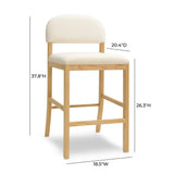 Calla Performance Velvet Counter Stool by TOV Furniture at Eve Furniture
