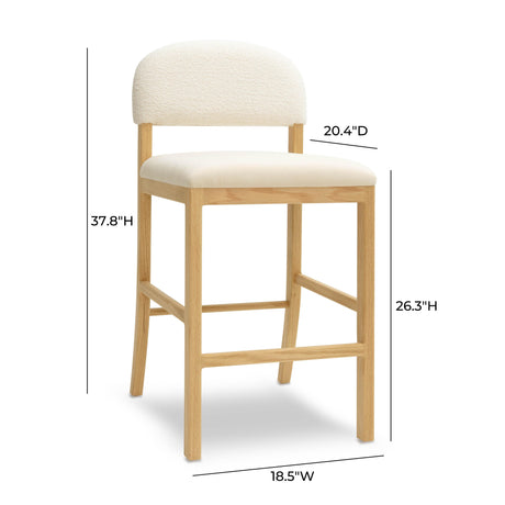 Calla Performance Velvet Counter Stool by TOV Furniture at Eve Furniture