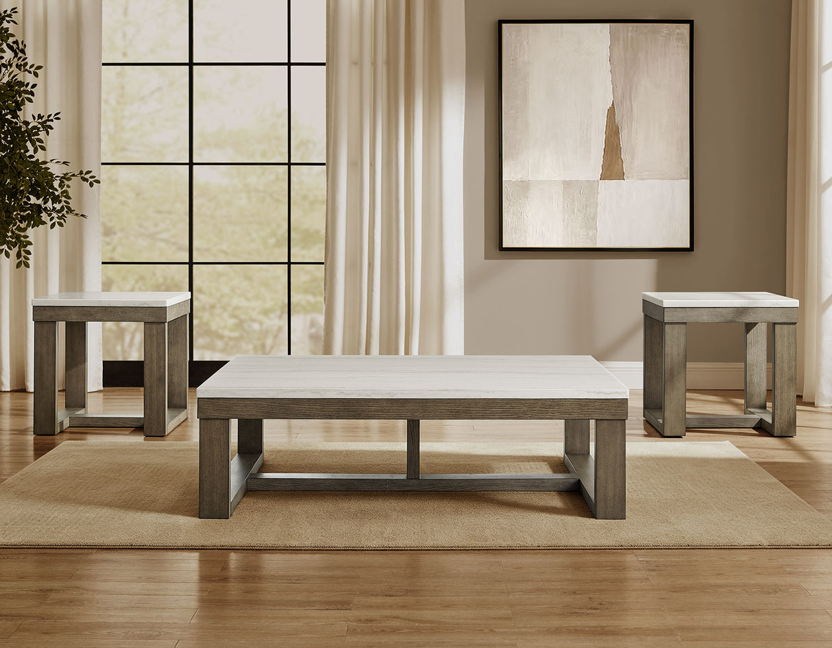 Calla White 3-Piece Occasional Table Set