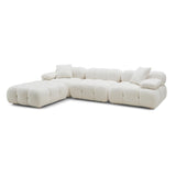 Calliope Cream Vegan Shearling 4-piece Modular Sectional by TOV Furniture at Eve Furniture