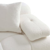 Calliope Cream Vegan Shearling 4-piece Modular Sectional by TOV Furniture at Eve Furniture