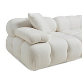 Calliope Cream Vegan Shearling 4-piece Modular Sectional by TOV Furniture at Eve Furniture