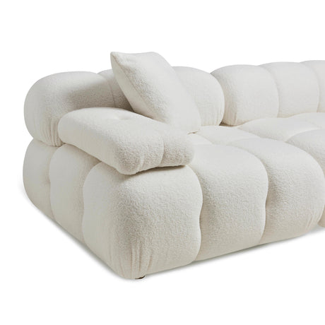 Calliope Cream Vegan Shearling 4-piece Modular Sectional by TOV Furniture at Eve Furniture
