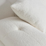 Calliope Cream Vegan Shearling 4-piece Modular Sectional by TOV Furniture at Eve Furniture