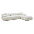 Calliope Cream Vegan Shearling 4-piece Modular Sectional by TOV Furniture at Eve Furniture