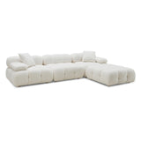 Calliope Cream Vegan Shearling 4-piece Modular Sectional by TOV Furniture at Eve Furniture