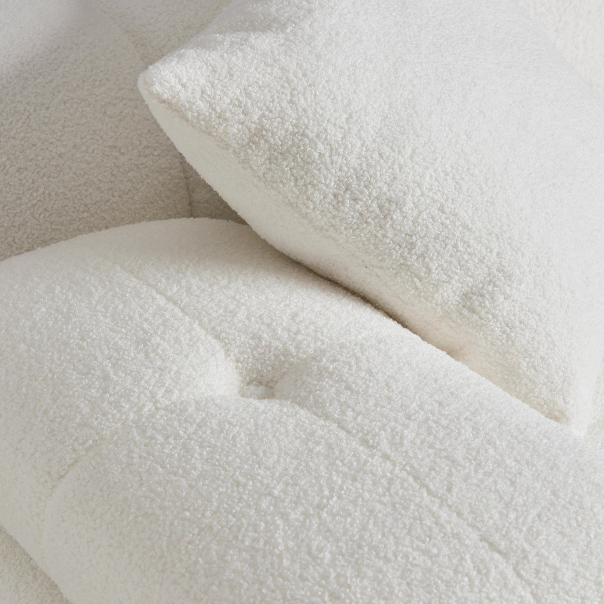 Calliope Cream Vegan Shearling 6-piece Modular U-Sectional by TOV Furniture at Eve Furniture