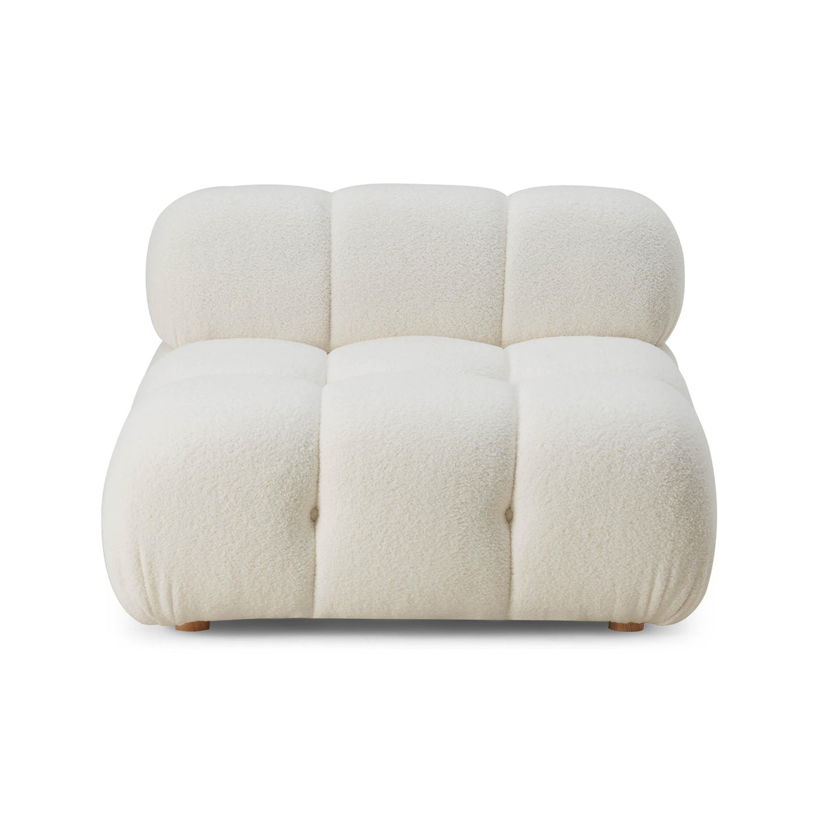 Calliope Cream Vegan Shearling Modular Armless Chair by TOV Furniture at Eve Furniture