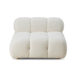 Calliope Cream Vegan Shearling Modular Armless Chair by TOV Furniture at Eve Furniture