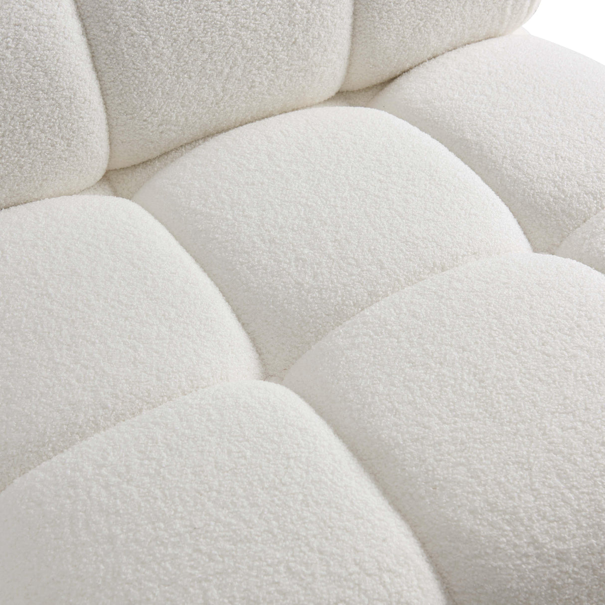 Calliope Cream Vegan Shearling Modular Armless Chair by TOV Furniture at Eve Furniture