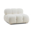 Calliope Cream Vegan Shearling Modular Armless Chair by TOV Furniture at Eve Furniture