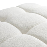 Calliope Cream Vegan Shearling Modular Corner Chair by TOV Furniture at Eve Furniture