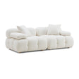 Calliope Cream Vegan Shearling Modular Loveseat by TOV Furniture at Eve Furniture
