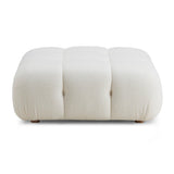Calliope Cream Vegan Shearling Modular Ottoman by TOV Furniture at Eve Furniture