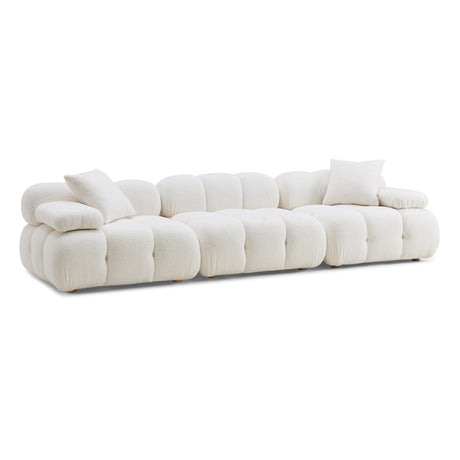 Calliope Cream Vegan Shearling Modular Sofa by TOV Furniture at Eve Furniture