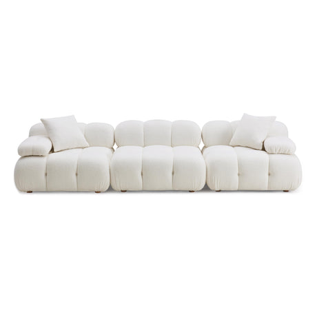 Calliope Cream Vegan Shearling Modular Sofa by TOV Furniture at Eve Furniture