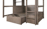 Callistus Warm Gray Twin/Workstation Loft Bed by Furniture of America at Eve Furniture