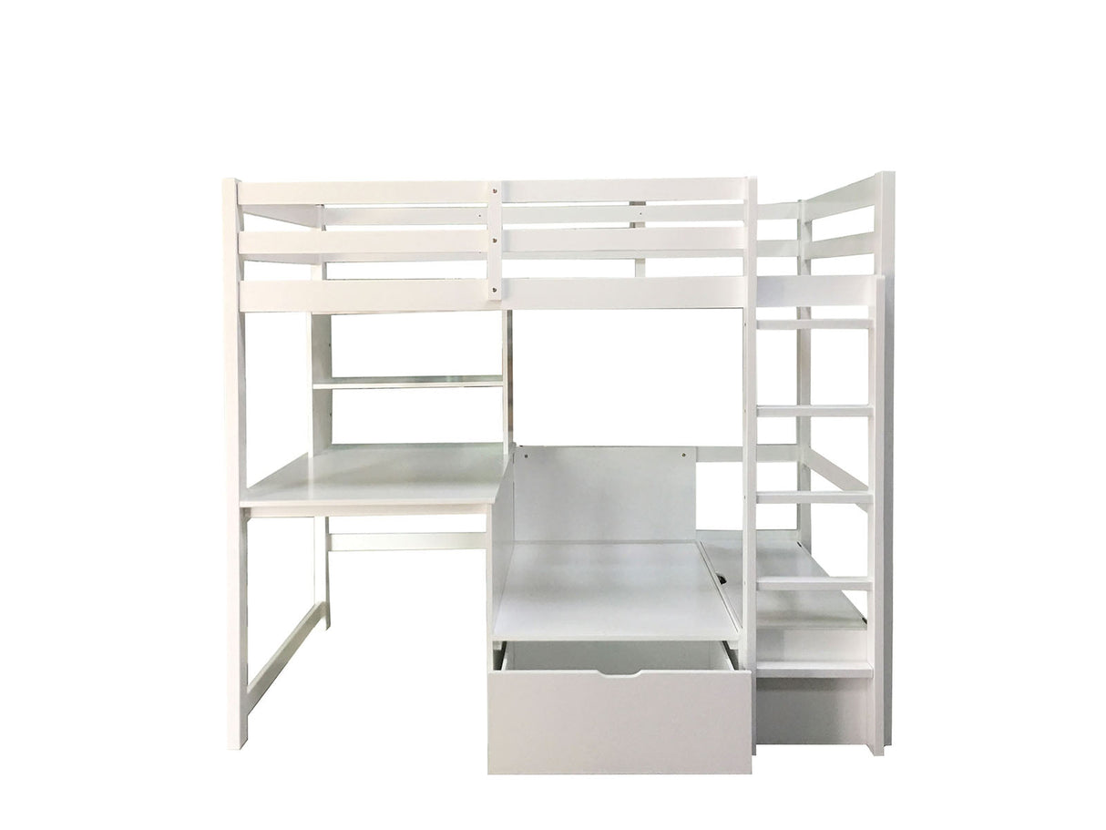 Callistus White Bunk Bed by Furniture of America at Eve Furniture
