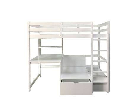Callistus White Bunk Bed by Furniture of America at Eve Furniture