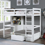 Callistus White Bunk Bed by Furniture of America at Eve Furniture