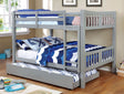 Cameron Gray Full/Full Bunk Bed, Gray by Furniture of America at Eve Furniture