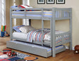 Cameron Gray Twin/Twin Bunk Bed, Gray by Furniture of America at Eve Furniture