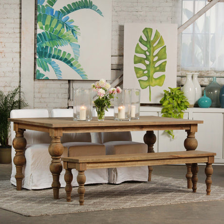 Campbell Dining Table, Antique Wood by Dovetail at Eve Furniture