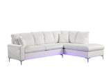 Candy Beige Led Lights Right Arm Facing (RAF) Sectional by Happy Homes at Eve Furniture