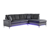Candy Grey Led Lights Right Arm Facing (RAF) Sectional by Happy Homes at Eve Furniture