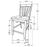 Canfield Brown Counter Height Chair, Set of 2 by Coaster at Eve Furniture